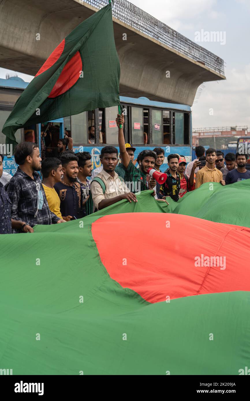 Bangladesh women's national football team returns Dhaka after won SAFF women's championship tournament  and people are celebrating there victory . Stock Photo