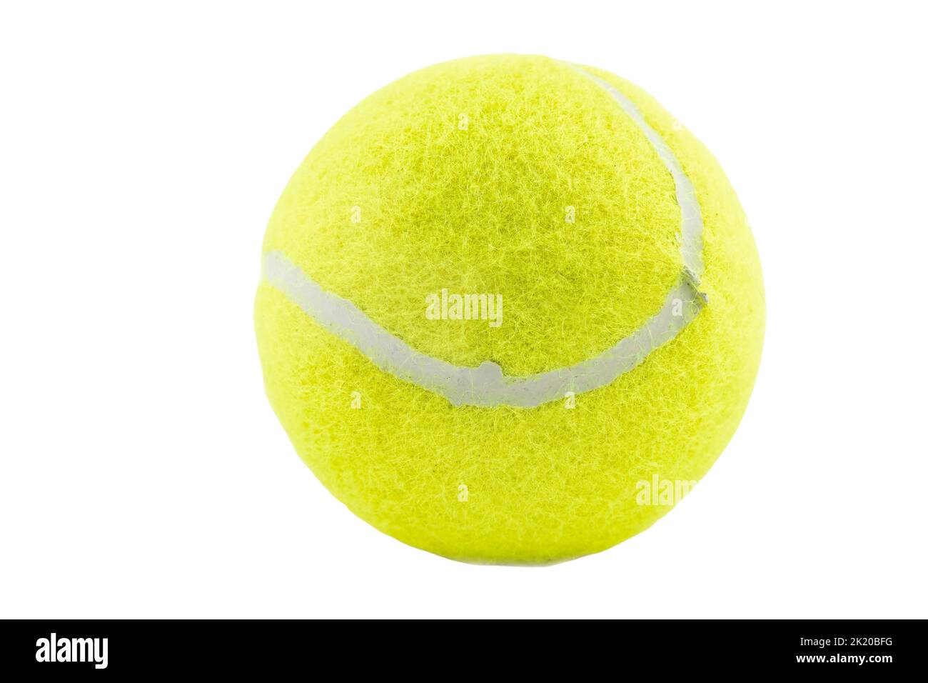Tennis ball isolated in white Stock Photo