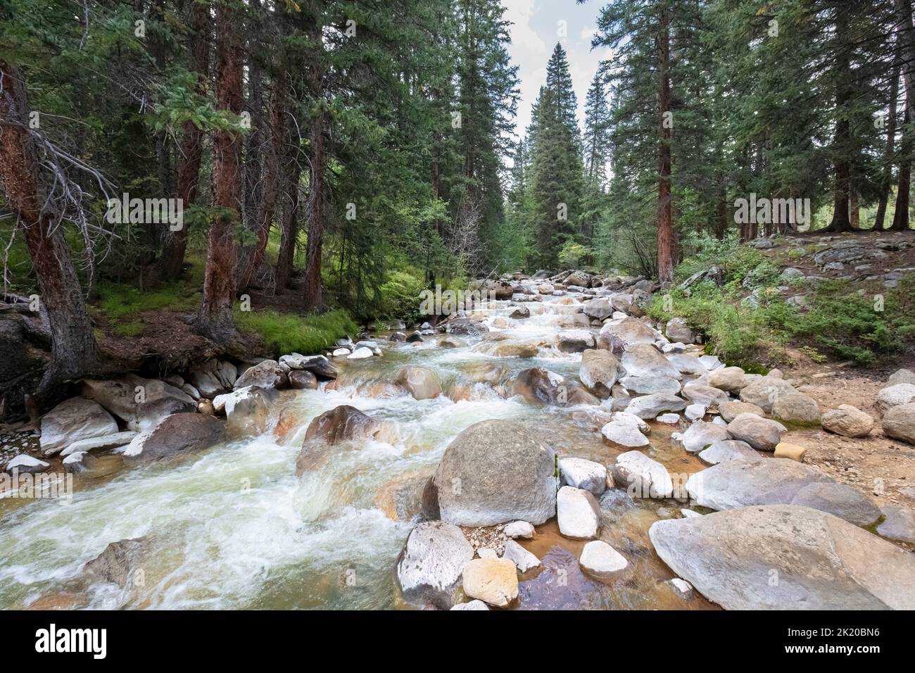 Scenic creek off Guanella Pass Road, Pike National Forest, Colorado, USA Stock Photo