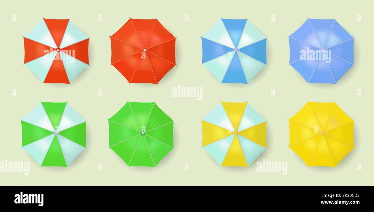 Summer beach umbrella vector icon set Stock Vector Image & Art - Alamy