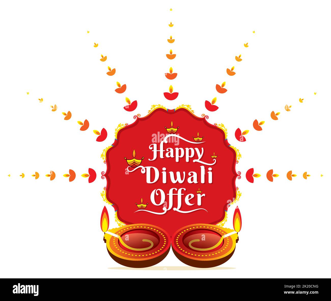 Happy Diwali festival of lights celebrated in india Stock Vector Image