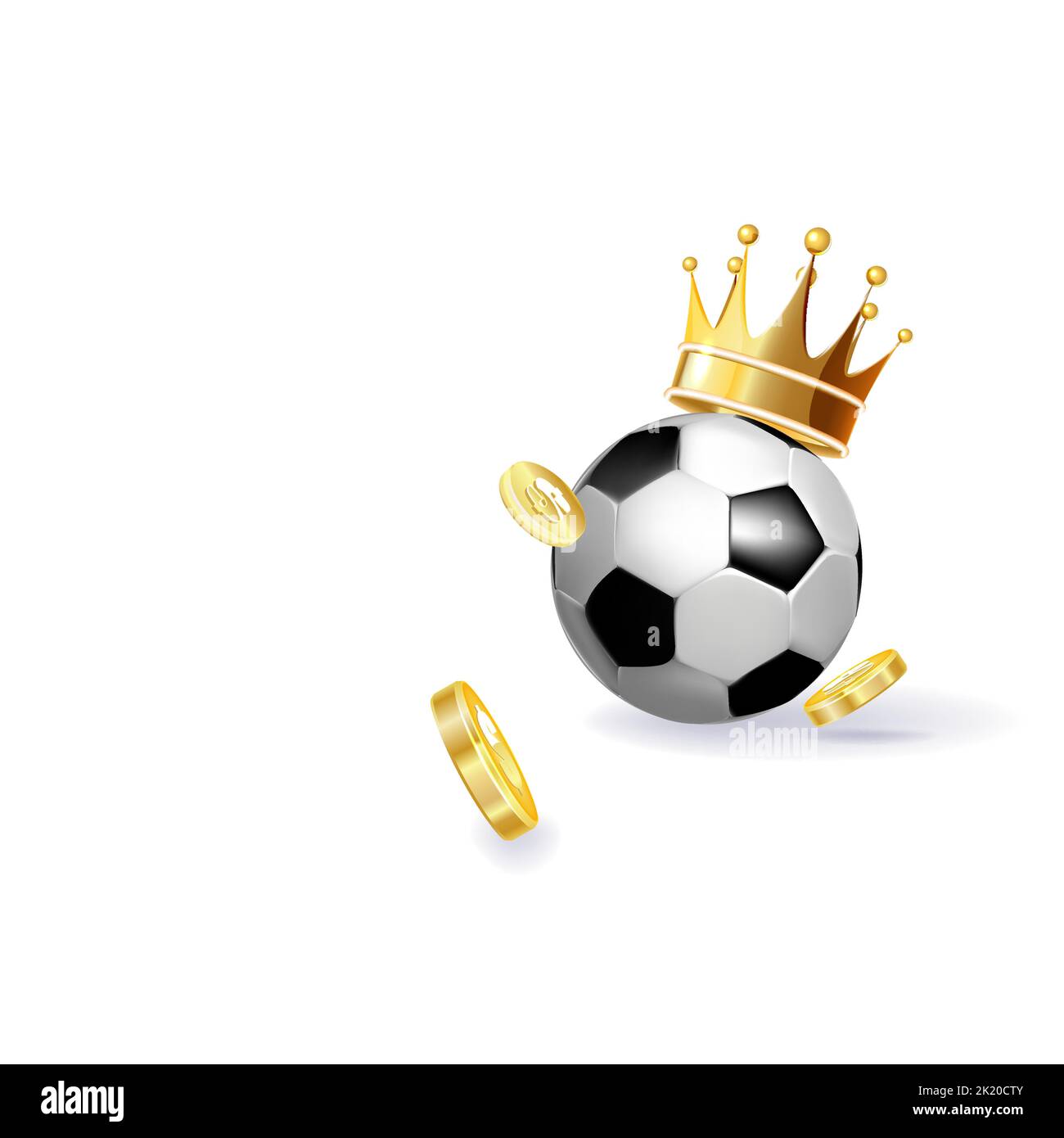 Sport Bet Soccer Ball Crown Game Stock Vector (Royalty Free
