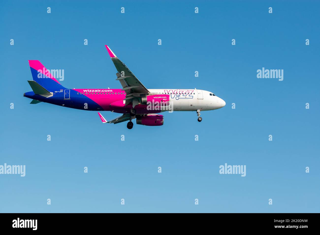 Larnaca, Cyprus September 10, 2022 Airbus A320232 of Wizz Air