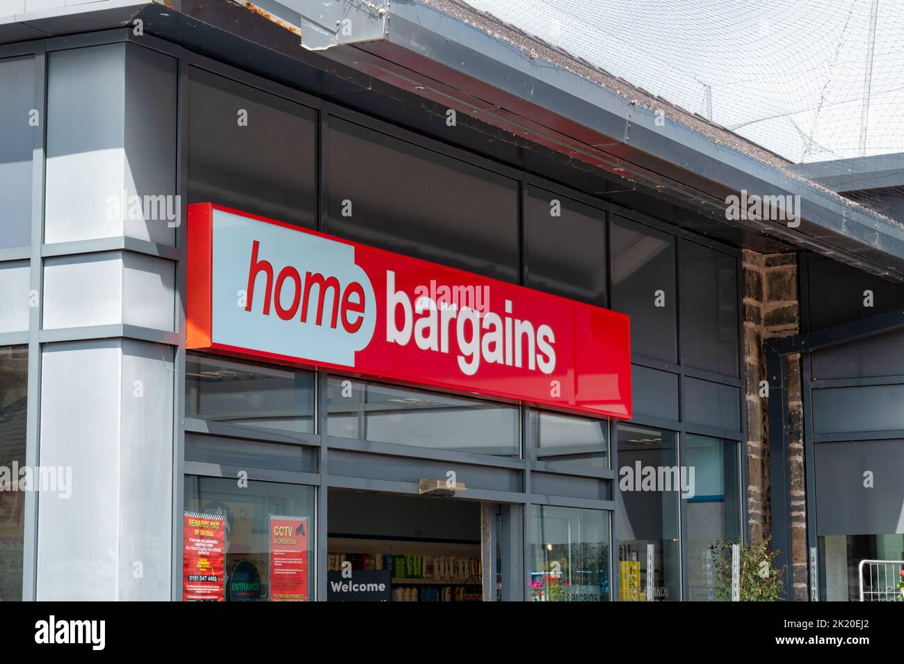 Caernarfon, UK July 11, 2022 Home Bargains store in Caernarfon in