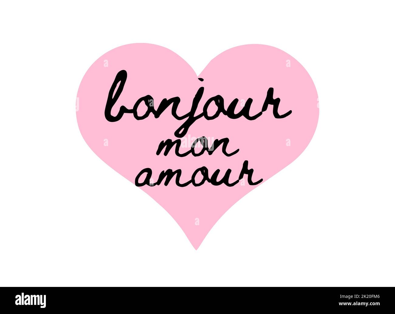 Bonjour amour Cut Out Stock Images & Pictures - Alamy