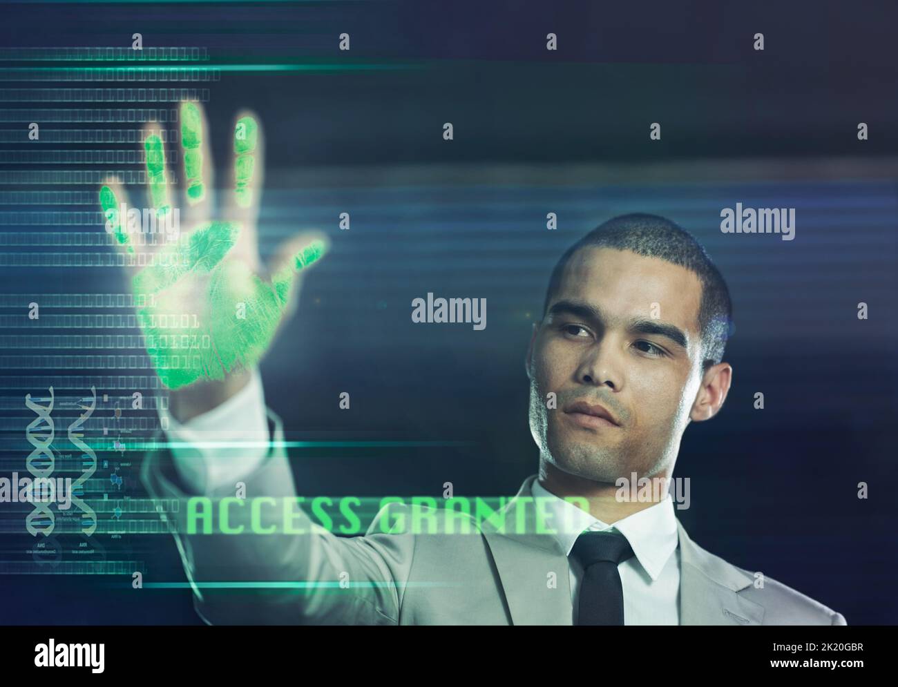 Futuristic biometric scanner Stock Photo Alamy