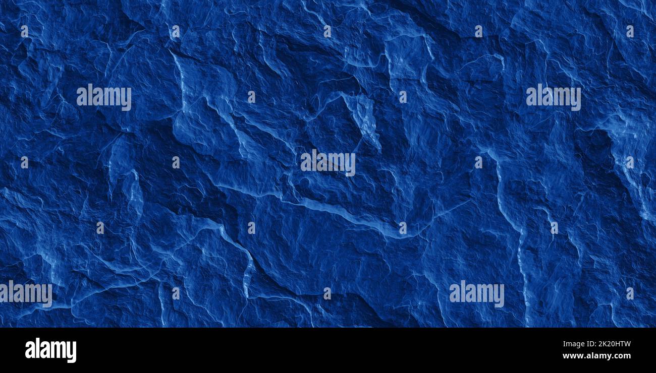 Seamless dark royal blue slate slab rock face background texture ...