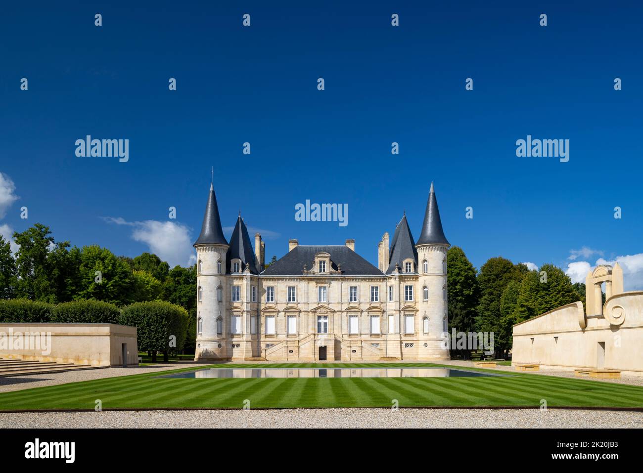 Chateau Pichon Longueville Baron, Medoc, France Stock Photo