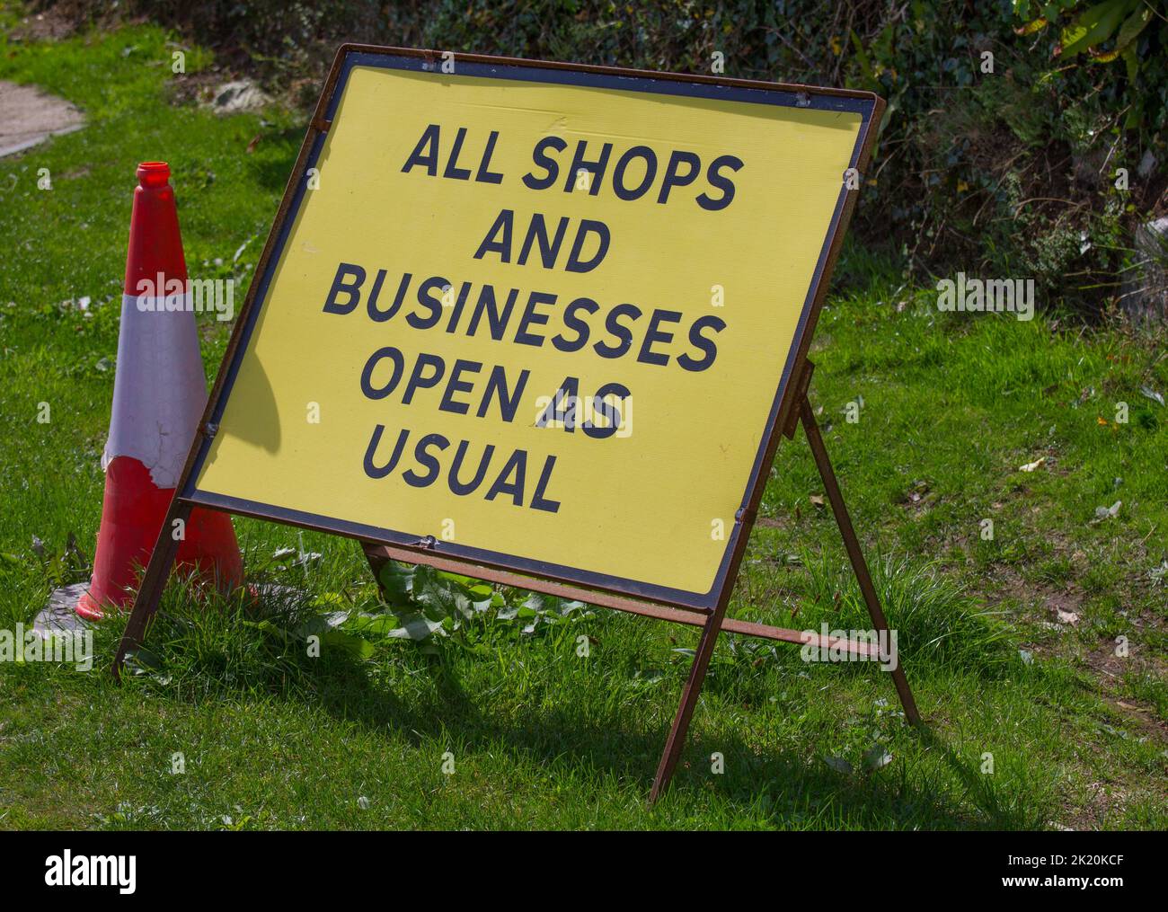 The many small enterprises, open for business as usual, Coverack village, Lizard Peninsula, Cornwall. Stock Photo