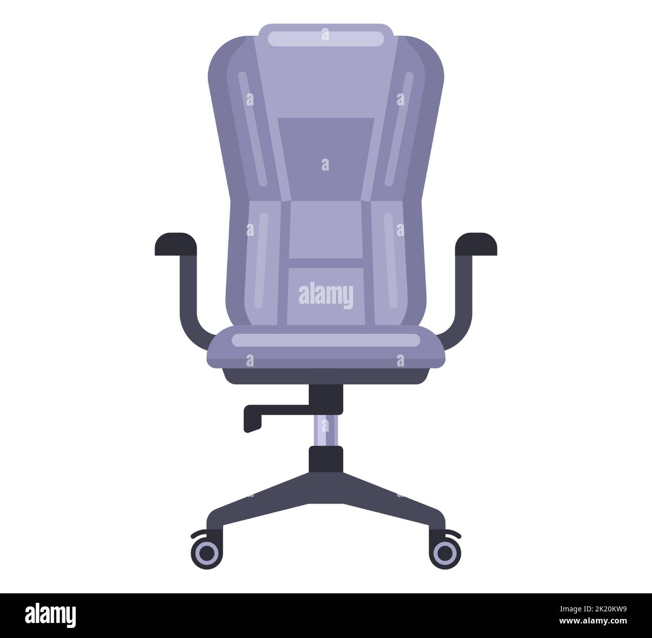 flat office chair for office work. flat vector illustration Stock ...