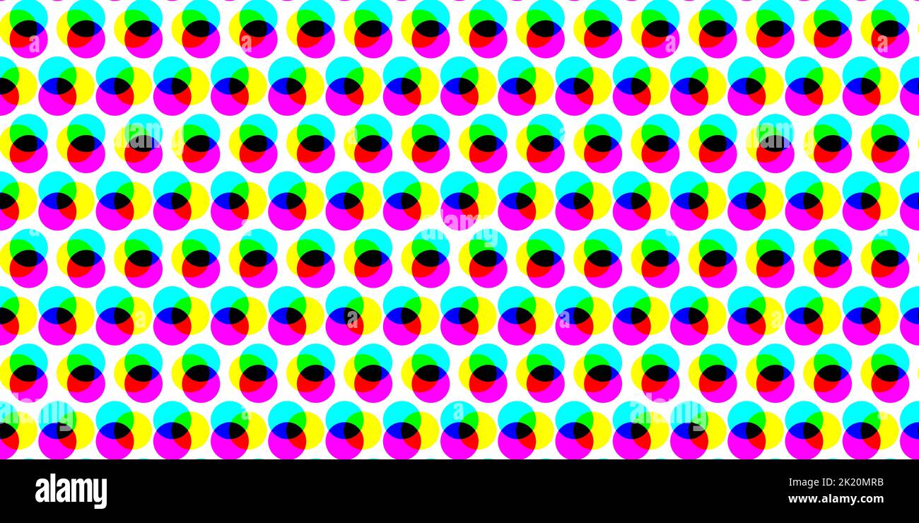 Seamless CMYK halftone abstract gradient background pattern. Tileable ...