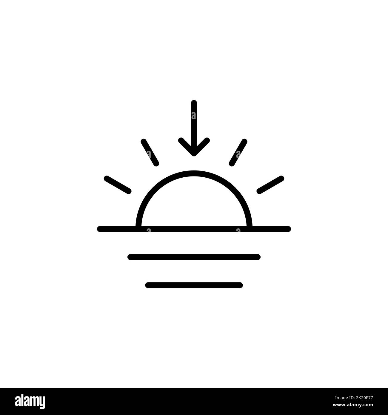 Sunrise outline Black and White Stock Photos & Images - Alamy