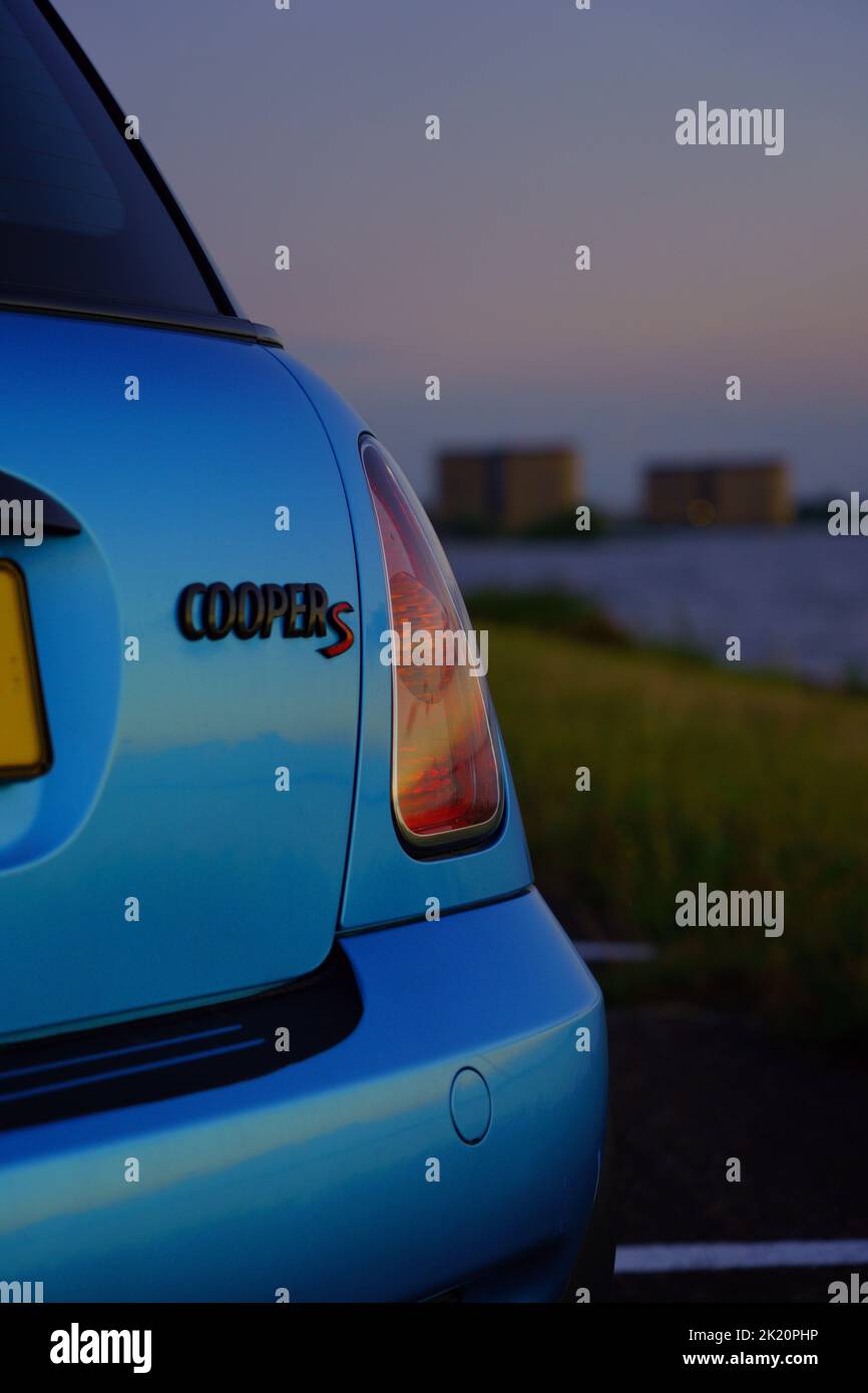 Mini classic blue car hi-res stock photography and images - Alamy