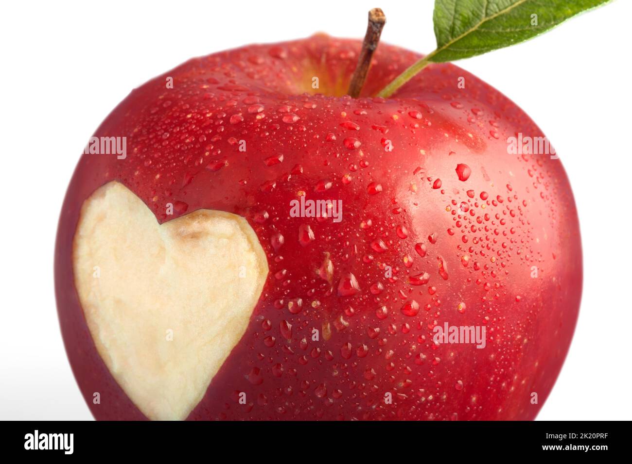 Red and green apple farm Stock Photo