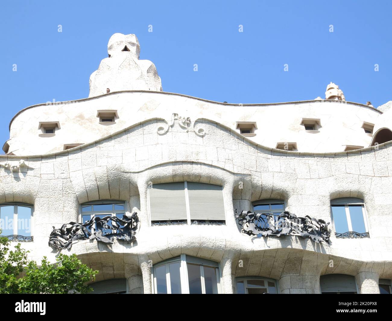 Casa Mila (La Pedrera) by Antonio Gaudi, Barcelona, Catalonia, Spain Stock Photo