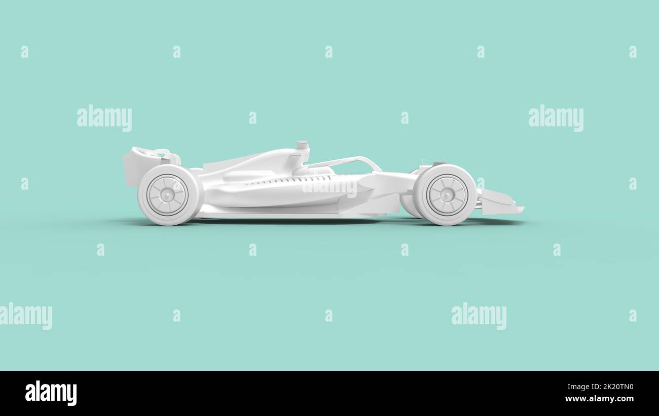 3D rendering of a fast modern aerodynamic efficient innovative race ...