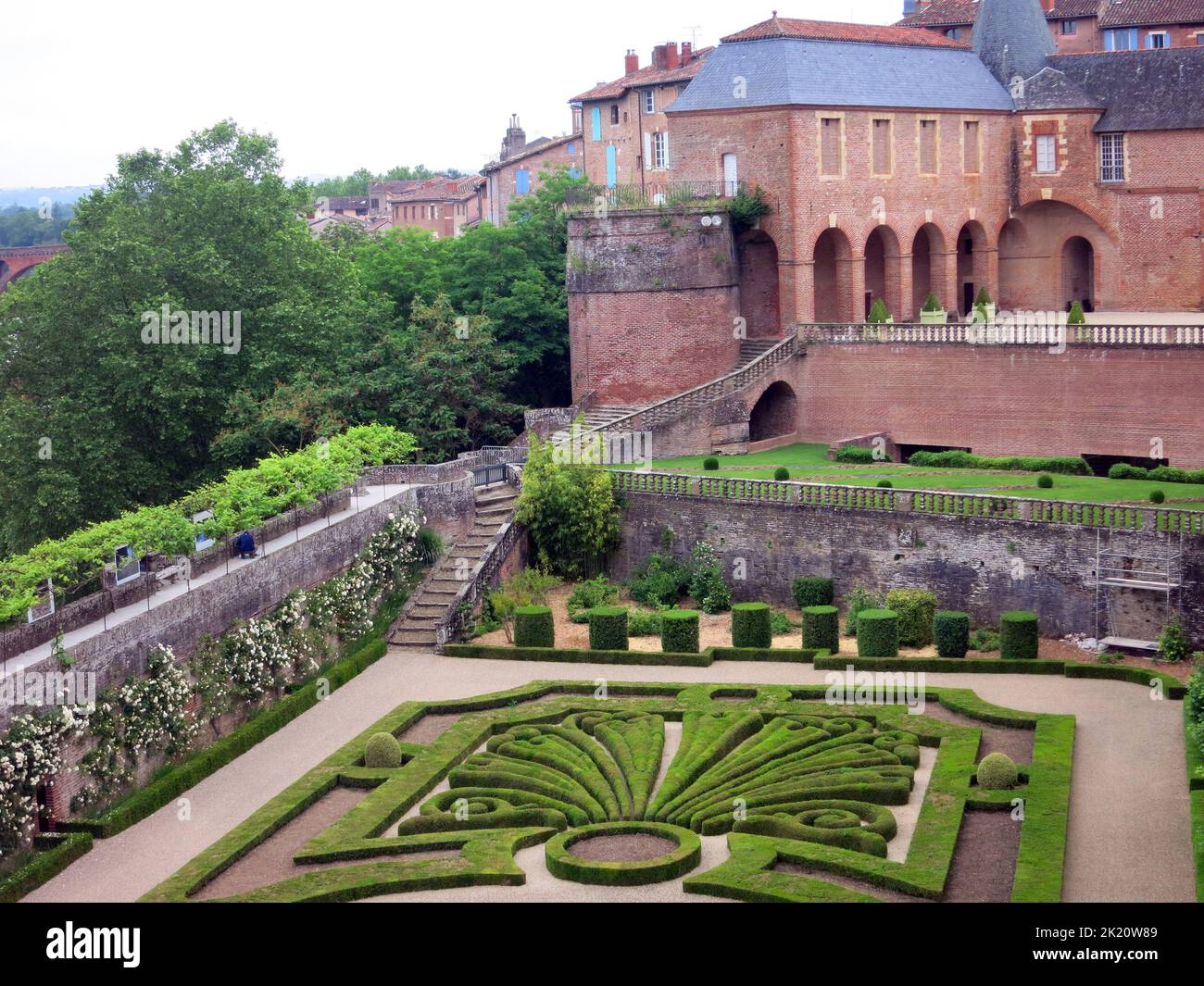 Bishop's Palace garden. Palace of Berbie, Albi, Tarn, France Stock Photo