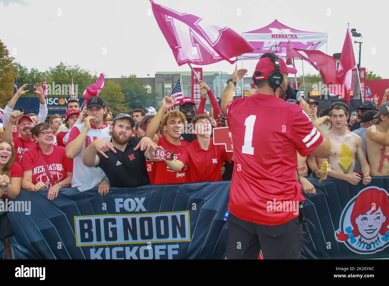 FOX Big Noon Kickoff draws in a massive crowd at Memorial Stadium ahead
