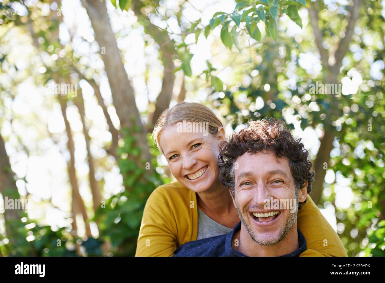 Love and happiness. an affectionate husband and wife standing outdoors