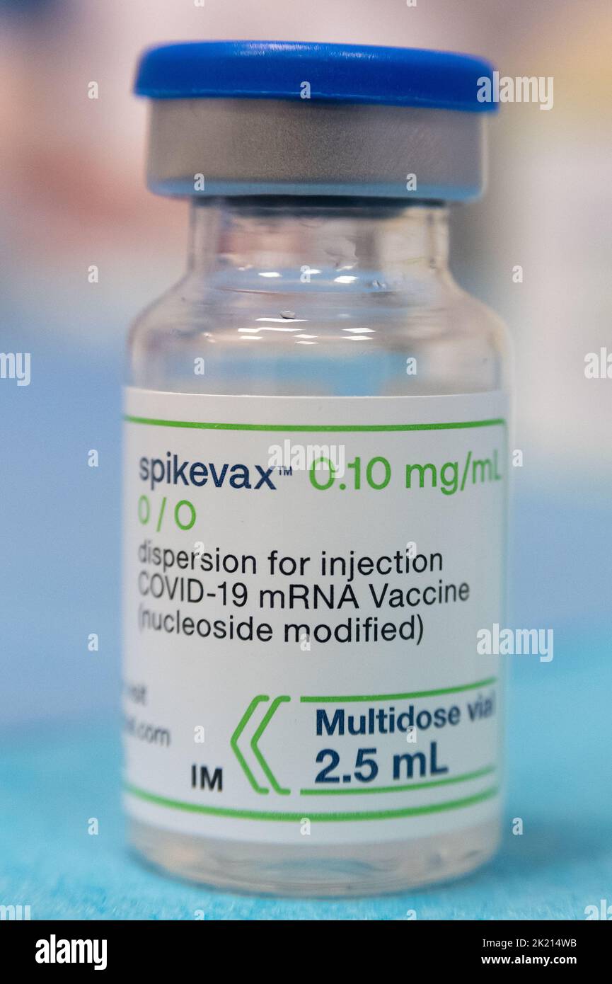 Gdansk, Poland. 21st September 2022. Moderna Spikewax updated Covid-19 vaccine booster © Wojciech Strozyk / Alamy Live News Stock Photo