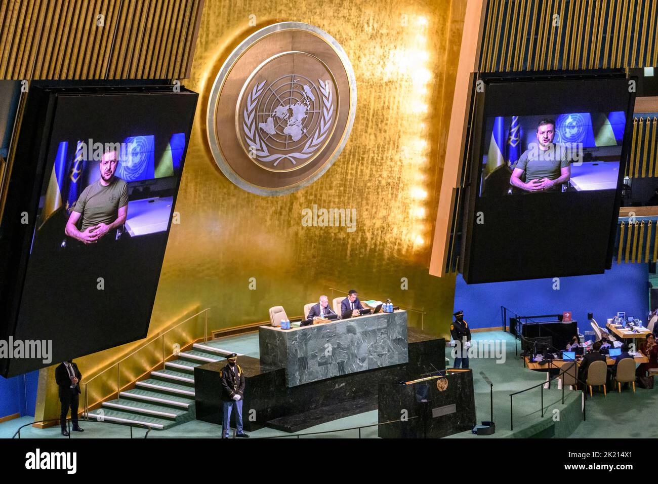 New York, USA. 21st Sep, 2022. Volodymyr Zelenskyy, President of