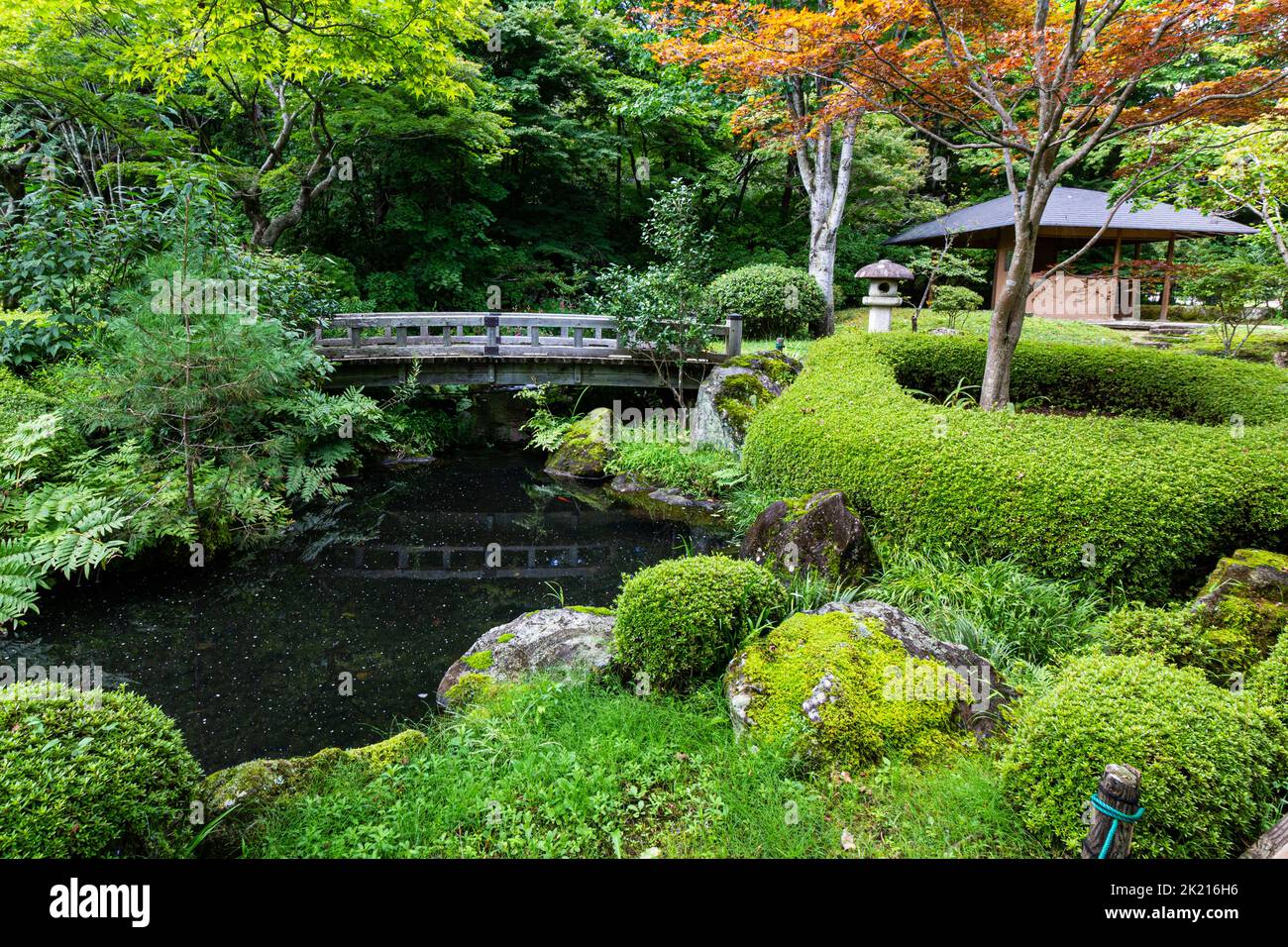 Suirakuen - This is a garden in the Japanese traditional style that reflects Sadanobu Matsudaira's philosophy of gardening. This garden is located in Stock Photo