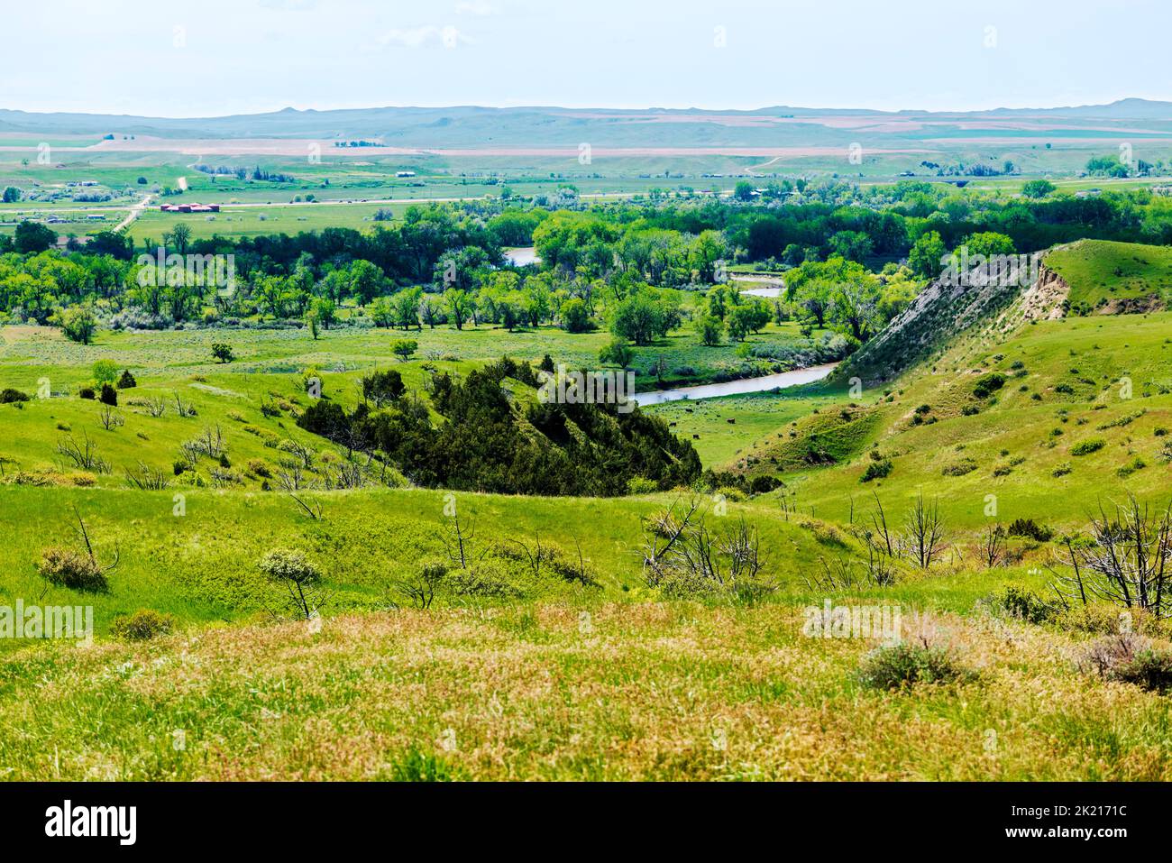 Sharpshooter's Ridge; Little Bighorn Battlefield National Monument; Montana; USA Stock Photo
