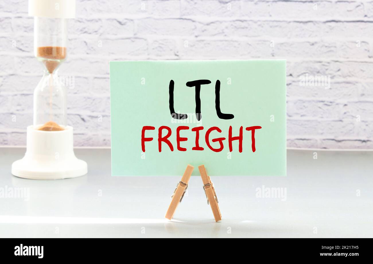 Concept Courier Industry Term Less than Truck Load. LTL Freight Stock Photo