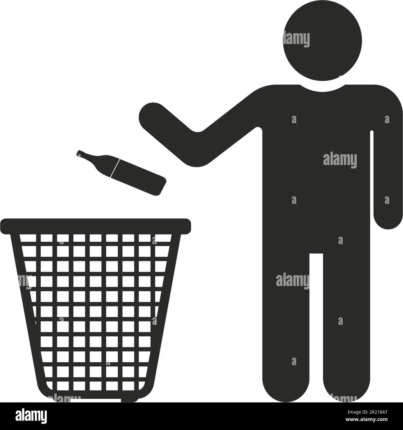 trash can icon vector logo design illustration Stock Vector Image & Art ...