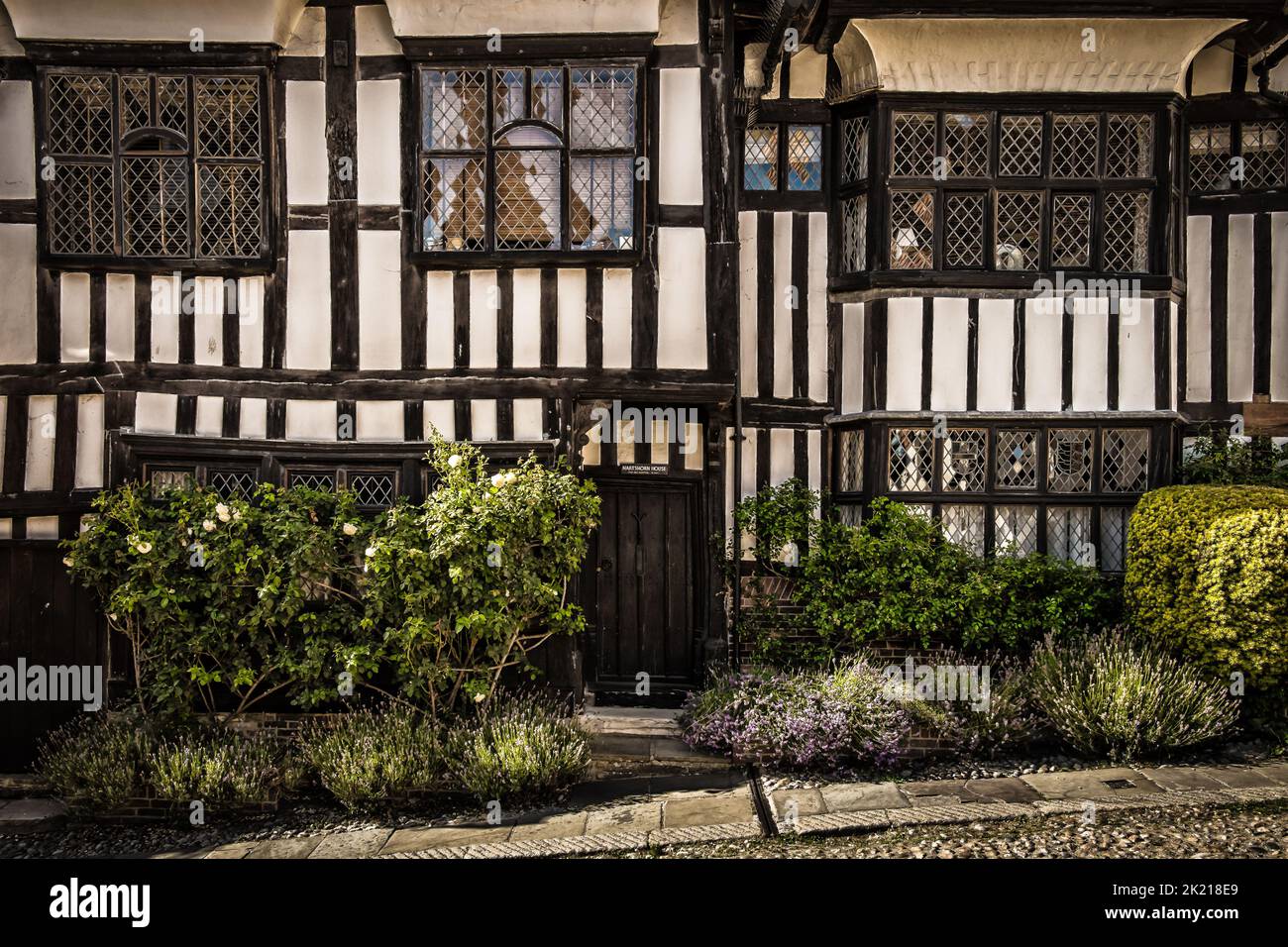 East Sussex, England, July 2022, view of a Tudor house in the old part of town Stock Photo