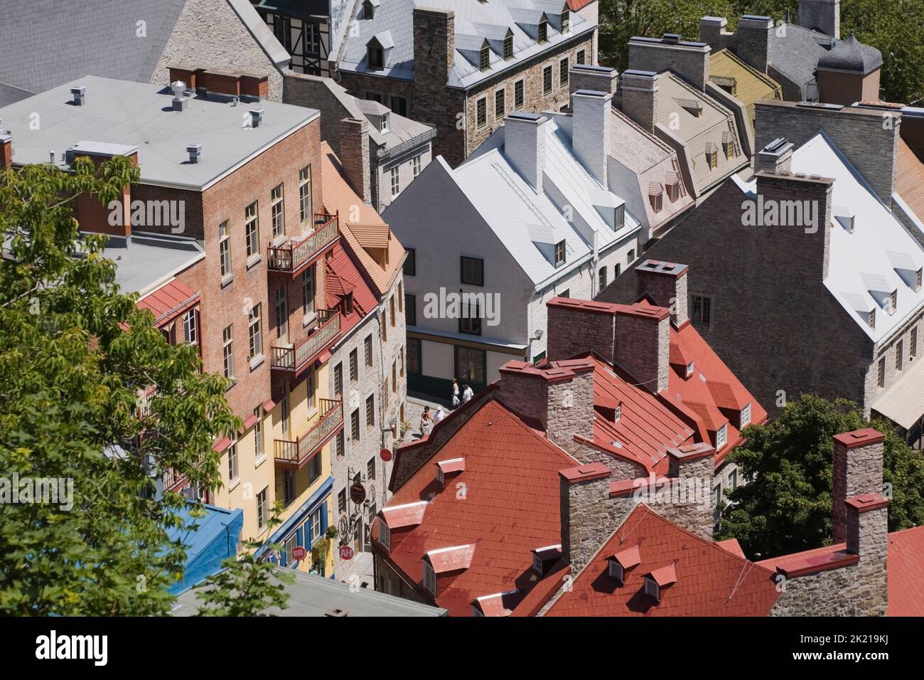 Old Buildings in the Lower Towm area of Old Quebec City, Quebec, Canada Stock Photo