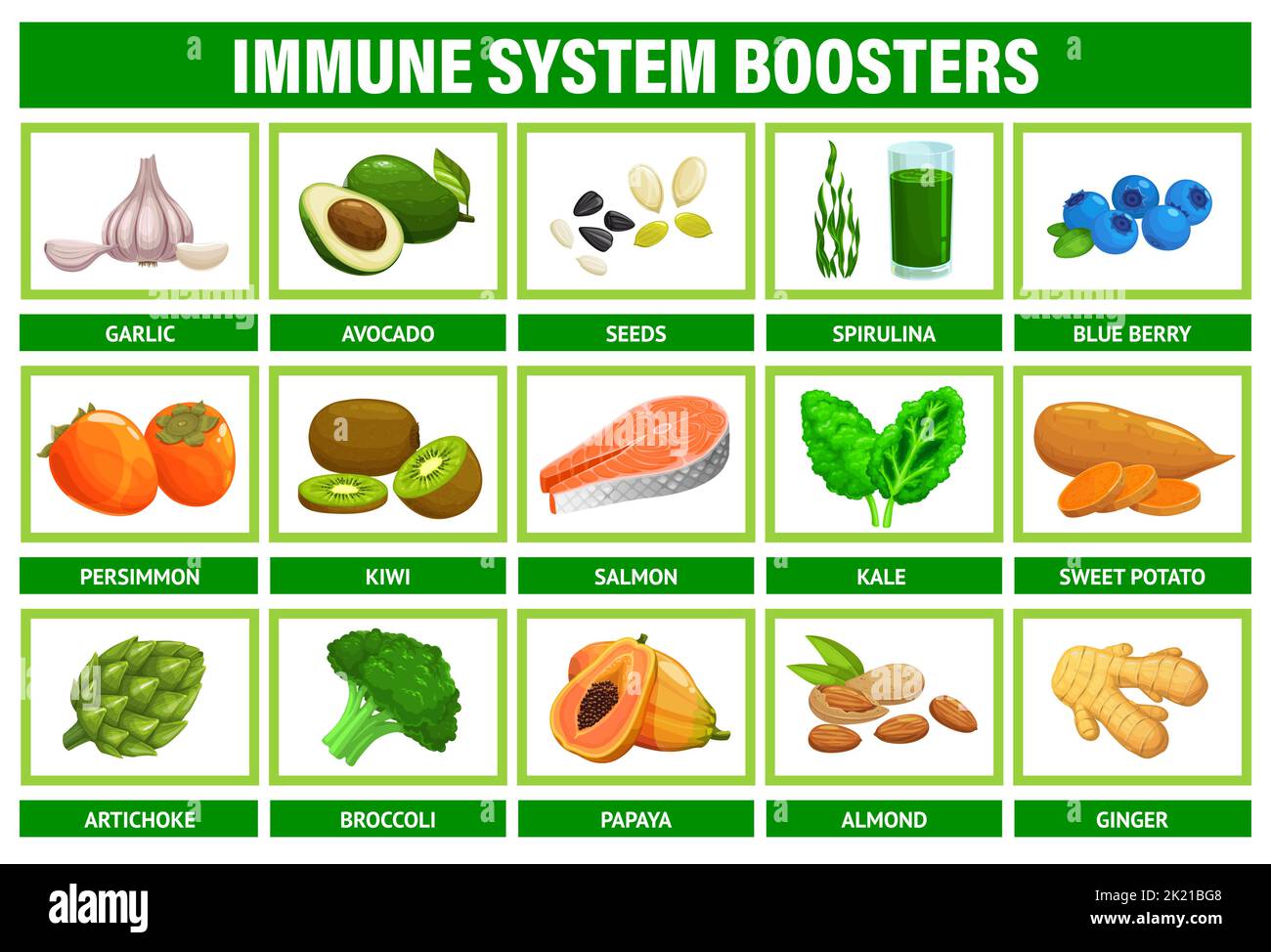 Superfood list Stock Vector Images Alamy