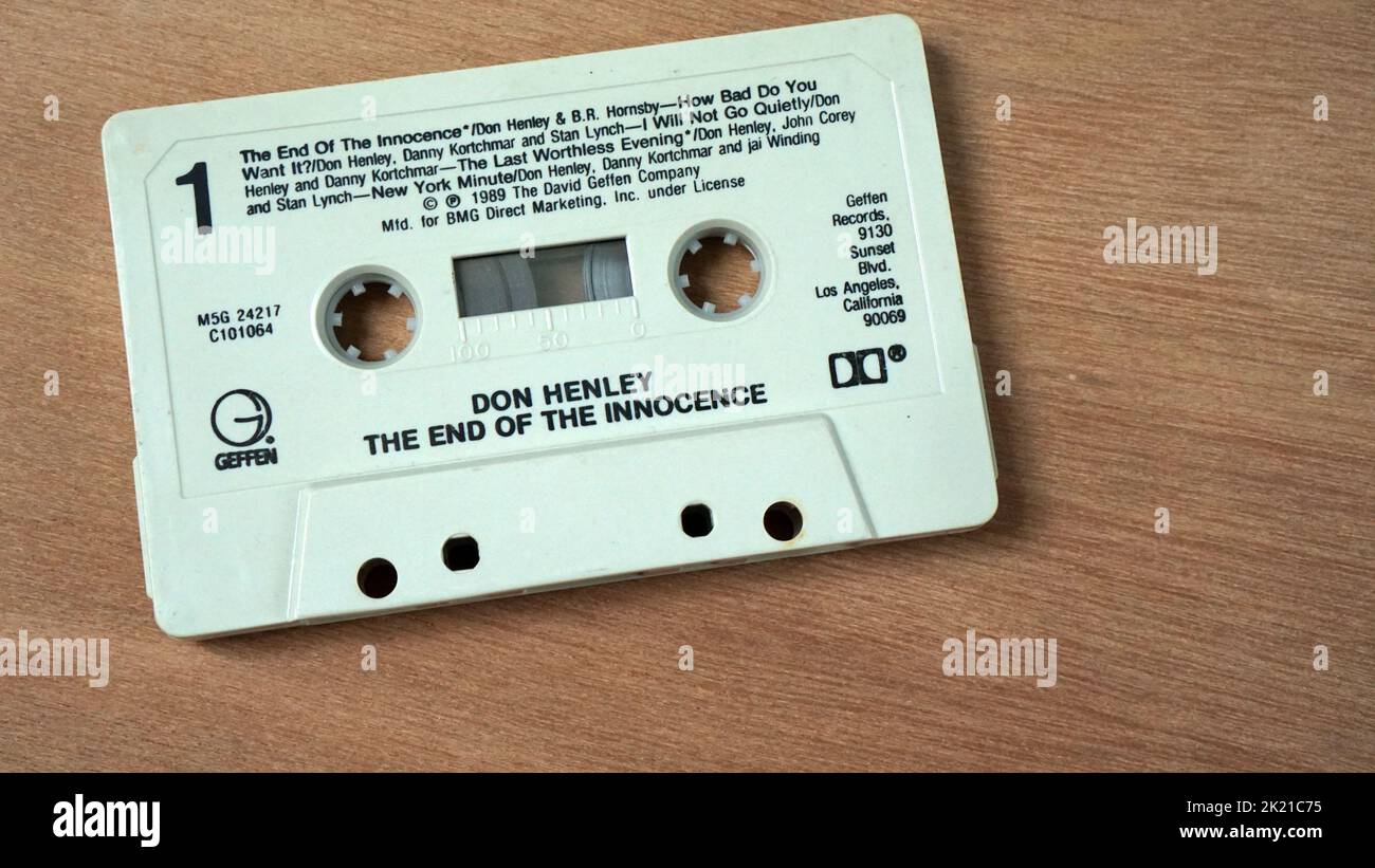 Cassette tape of Don Henley's The End of the Innocence Stock Photo