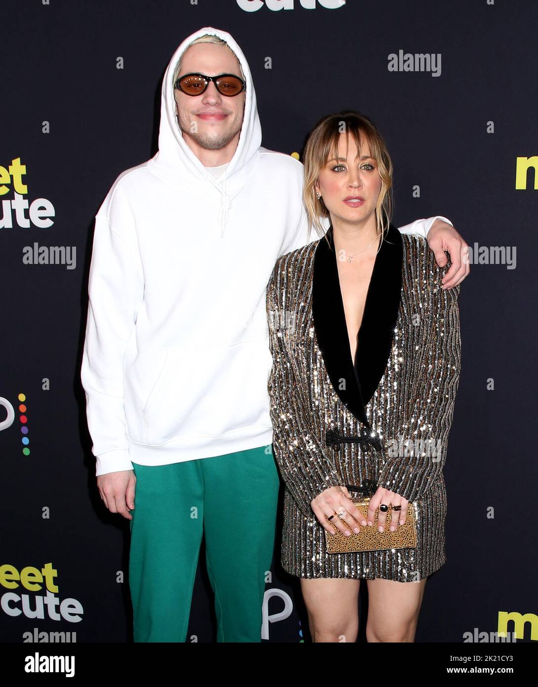 Pete Davidson and Kaley Cuoco attending Peacock's 'Meet Cute' Premiere(01)