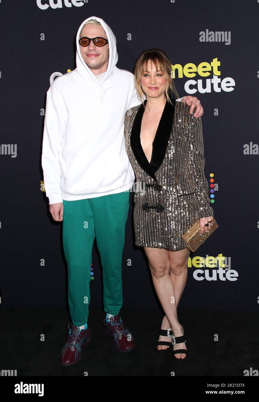 Pete Davidson and Kaley Cuoco attending Peacock's 'Meet Cute' Premiere
