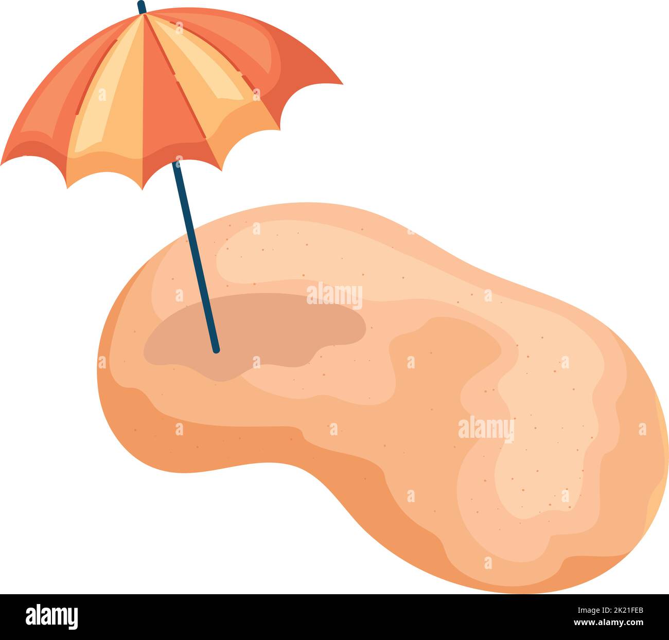 sand beach with umbrella Stock Vector Image & Art - Alamy