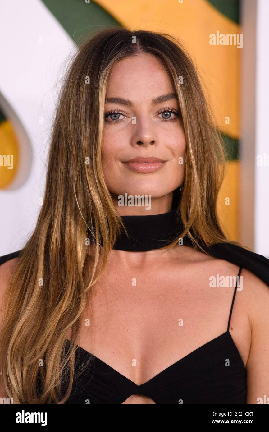 London, UK. 21 September 2022. Margot Robbie attending the European premiere of Amsterdam at the Odeon Luxe Leicester Square Cinema, London Picture date: Thursday September 21, 2022. Photo credit should read: Matt Crossick/Empics/Alamy Live News Stock Photo