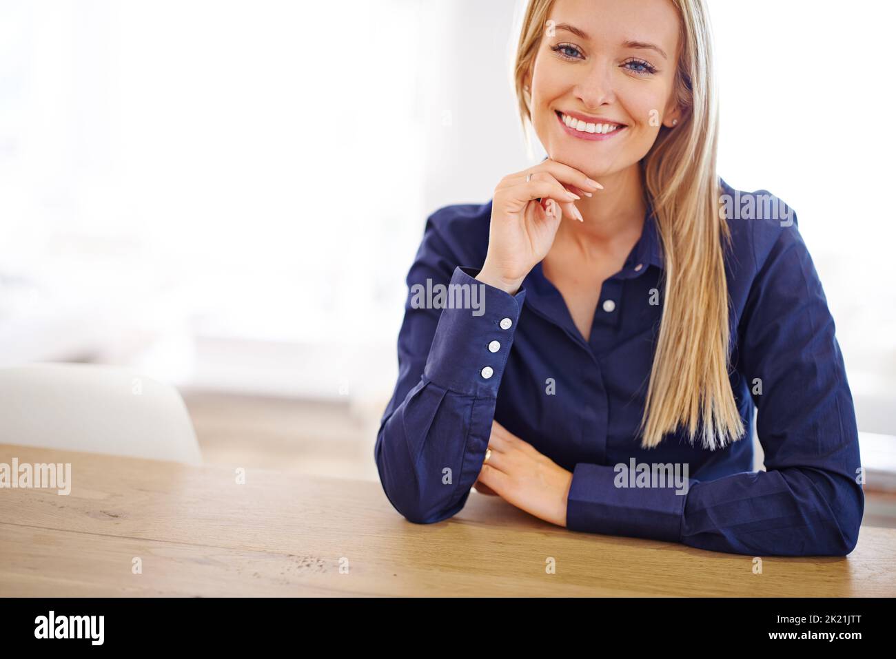 Self-assured and successful. well dressed woman looking at the camera. Stock Photo