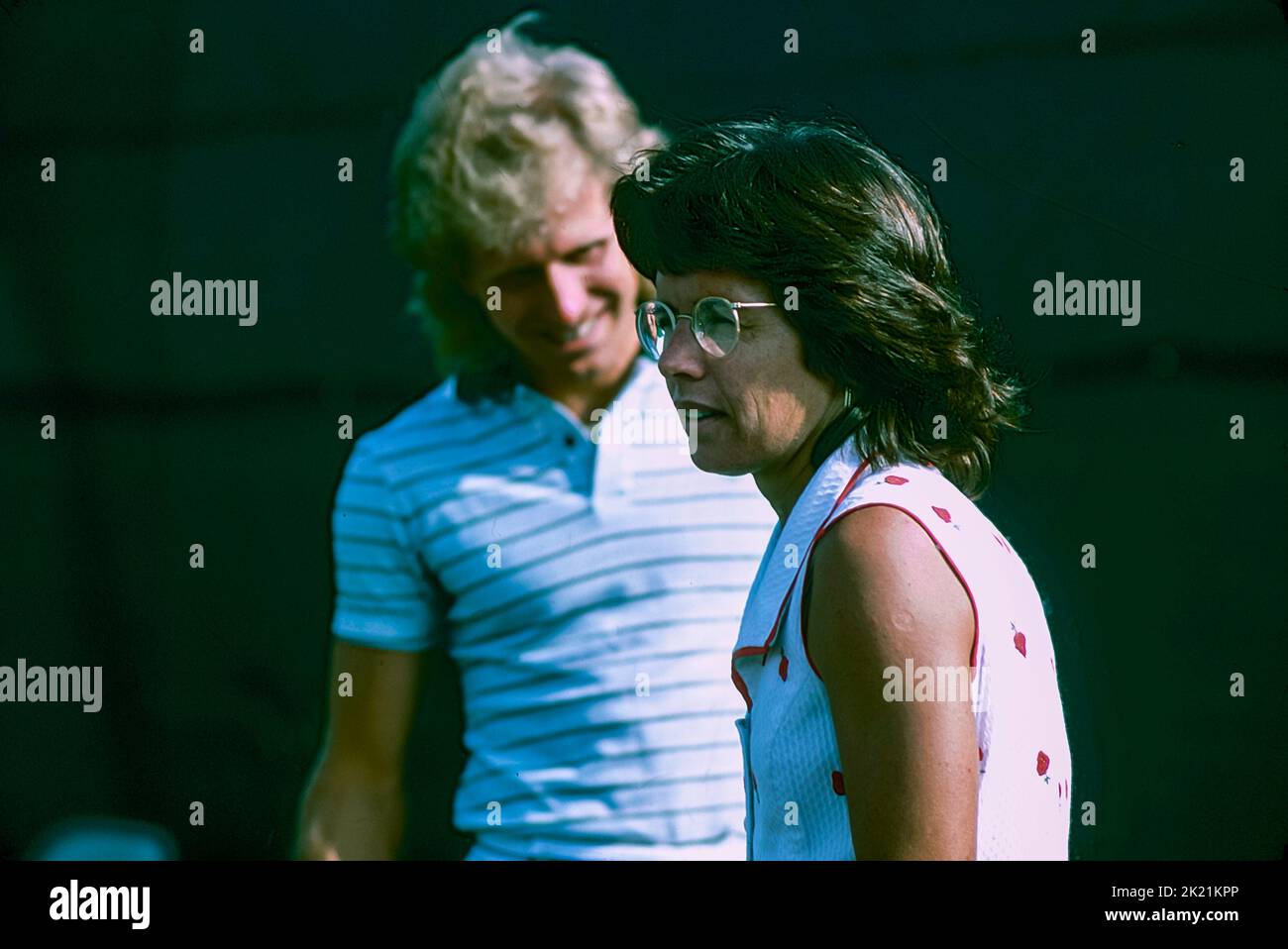 Billy Jean King at the 1977 US Open Tennis Stock Photo Alamy