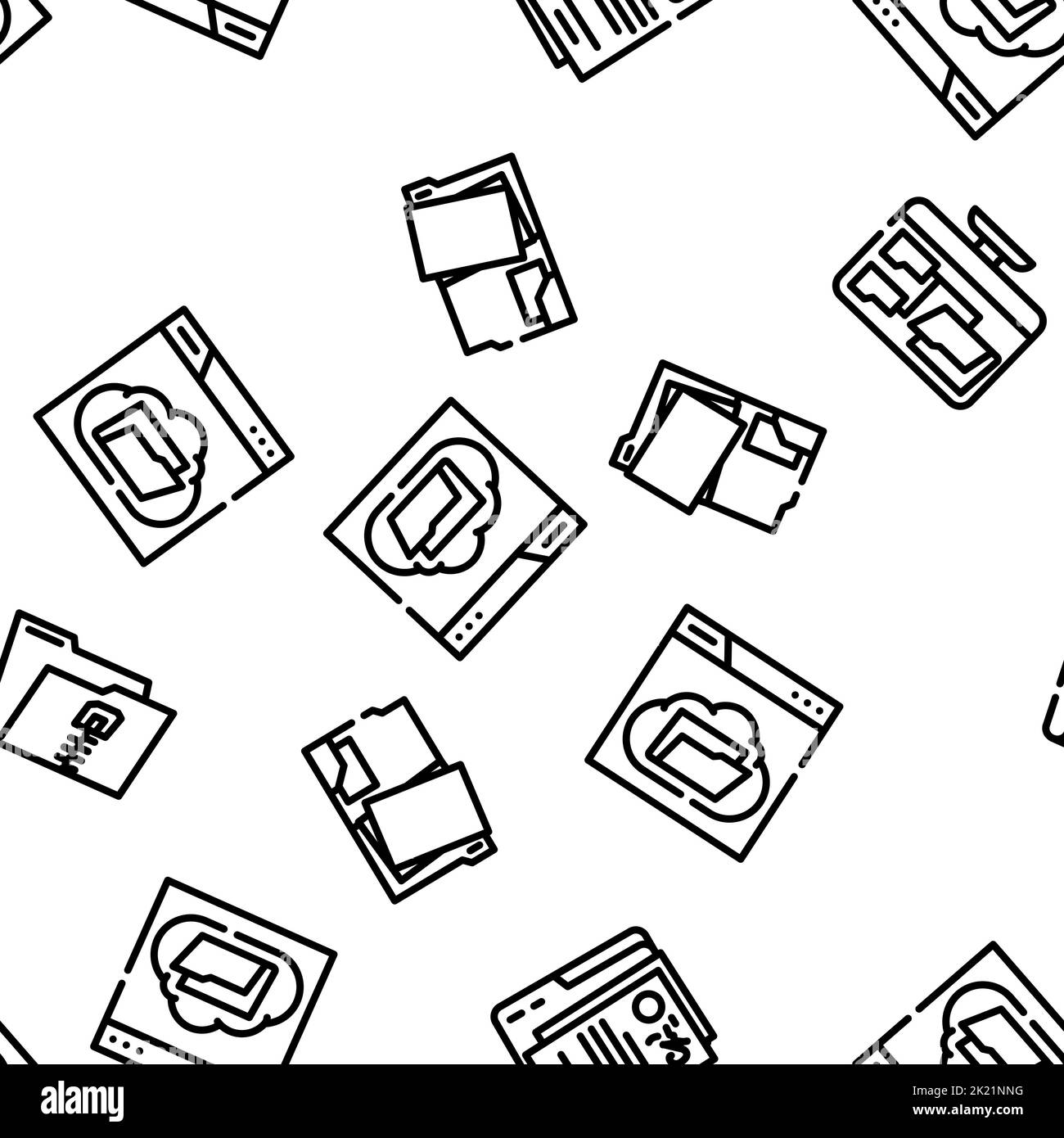 folder document business file vector seamless pattern Stock Vector ...