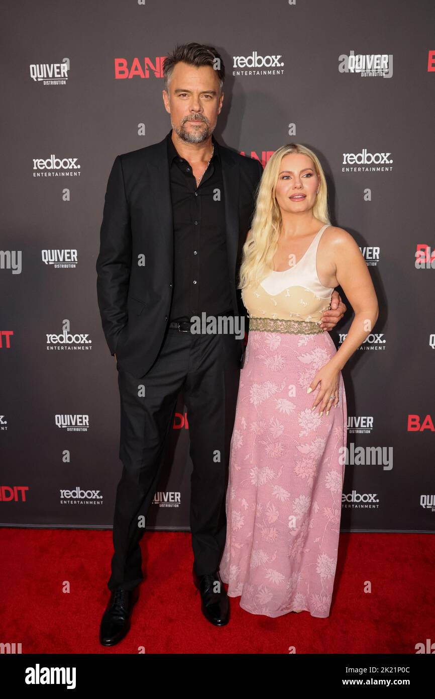 Cast members Josh Duhamel and Elisha Cuthbert attend a premiere for the film 'Bandit' in Los Angeles, California, U.S. September 21, 2022.  REUTERS/Mario Anzuoni Stock Photo