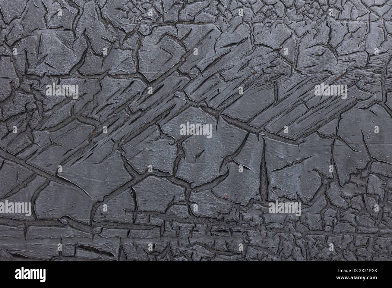 old black cracked paint weathered texture background Stock Photo