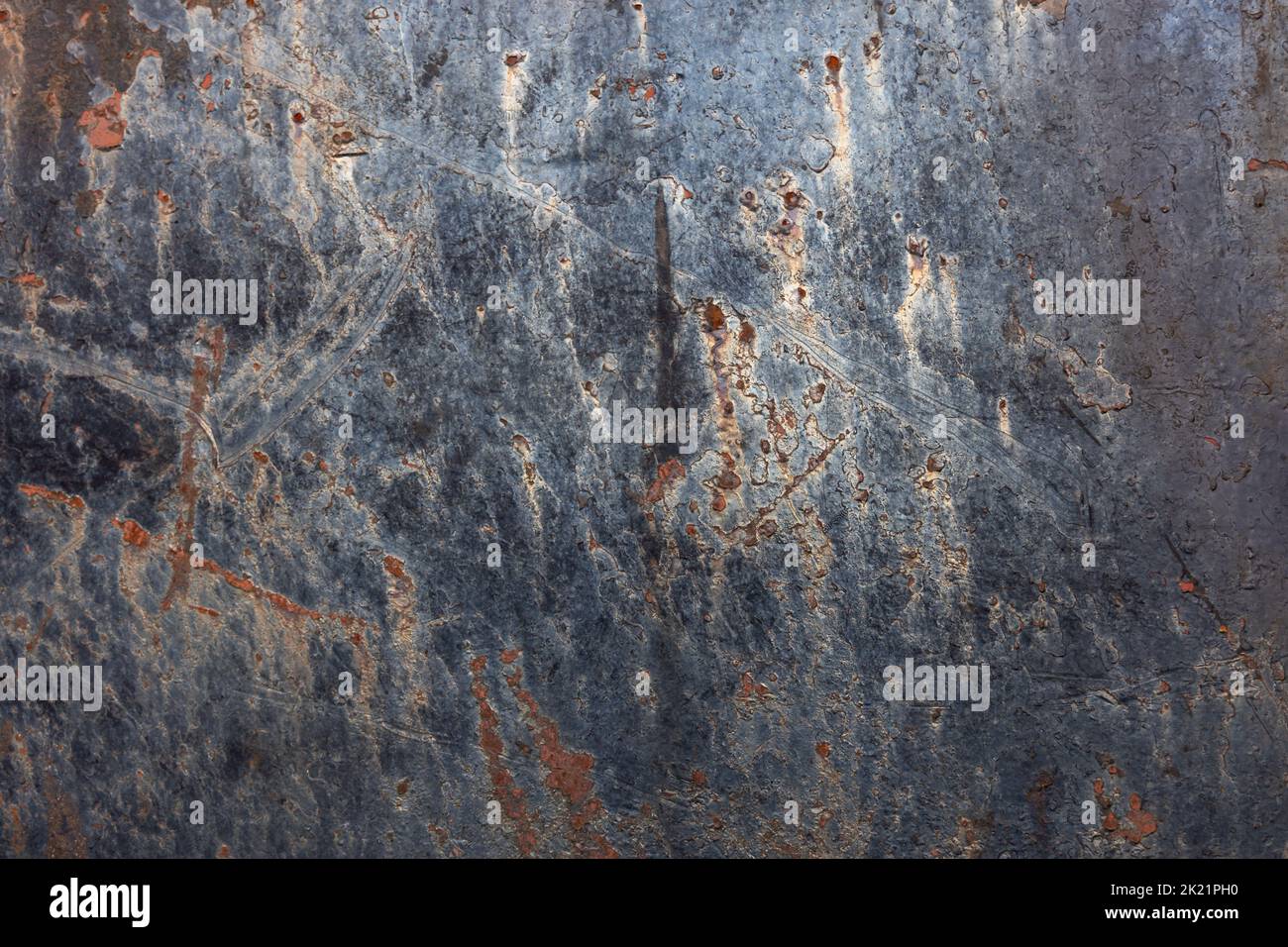 Old weathered rusty iron metal texture background Stock Photo