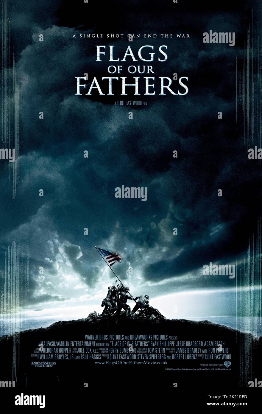 RAISING OF THE AMERICAN FLAG POSTER, FLAGS OF OUR FATHERS, 2006 Stock