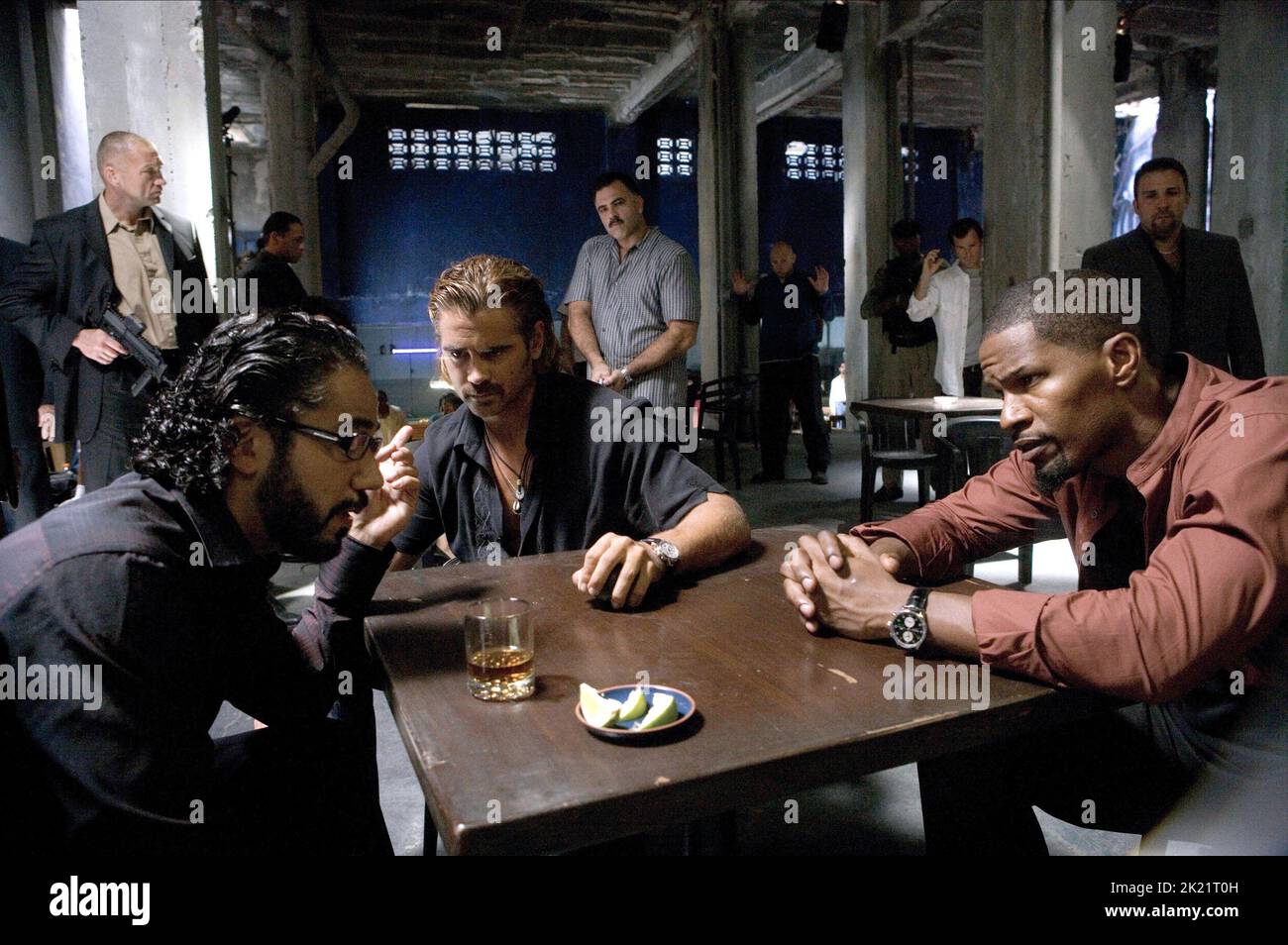 JOHN ORTIZ, COLIN FARRELL, JAMIE FOXX, MIAMI VICE, 2006 Stock Photo