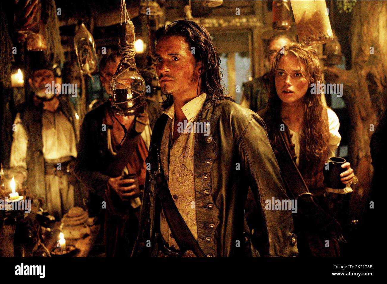 ORLANDO BLOOM, KEIRA KNIGHTLEY, PIRATES OF THE CARIBBEAN: DEAD MAN'S CHEST, 2006 Stock Photo