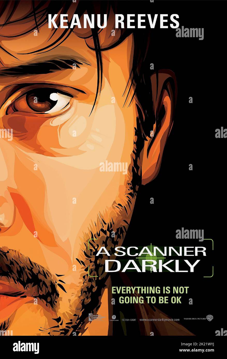 KEANU REEVES POSTER, A SCANNER DARKLY, 2006 Stock Photo