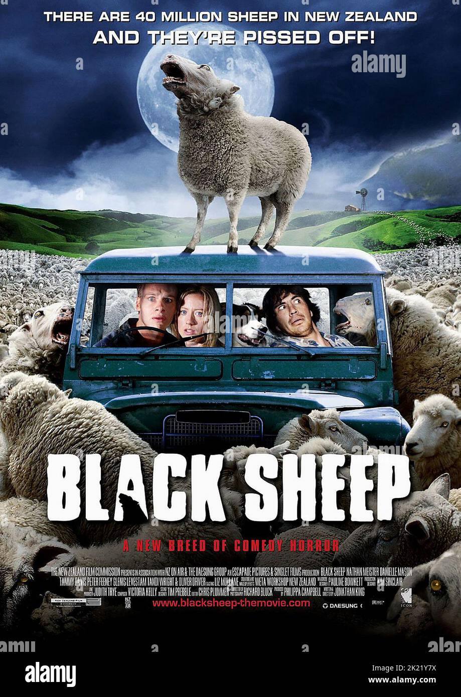 NATHAN MEISTER, DANIELLE MASON, TAMMY DAVIS POSTER, BLACK SHEEP, 2006 Stock Photo