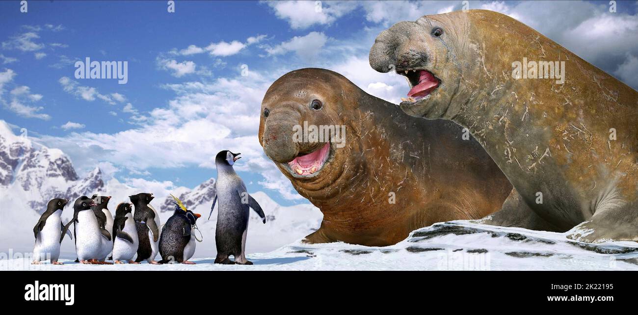 MUMBLE, LOVELACE, AMIGOS, ELEPHANT SEALS, HAPPY FEET, 2006 Stock Photo