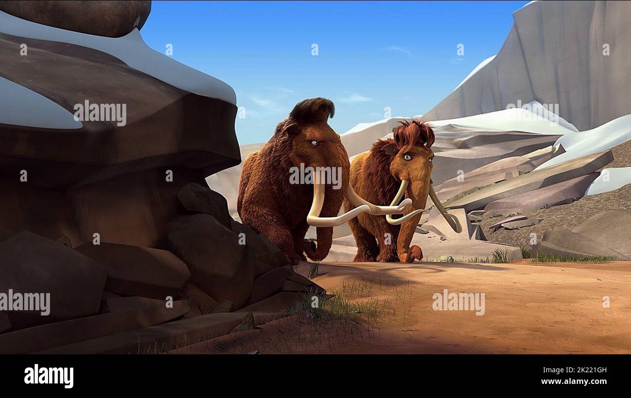 MANNY, ELLIE, ICE AGE THE MELTDOWN, 2006 Stock Photo Alamy